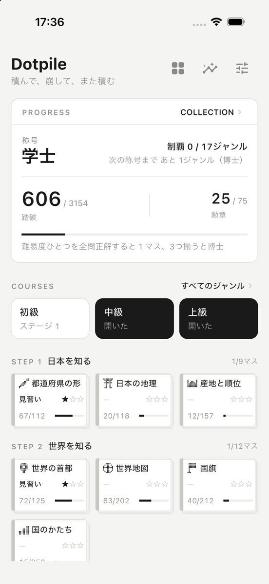 Dotpile の画面
